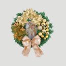 Modern Christmas Wreath Ornament Warm LED Christmas Lightings