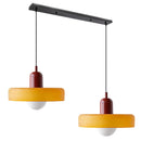 2 Heads Modern Bauhaus Stained Glass Pendant Lamp