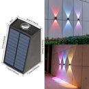 Waterproof Outdoor Solar Wall Lights Up & Down Fence Lighting for Courtyard Garage Front Porch