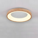 Flush Mount Ceiling Light Round Wooden LED Ceiling Lights