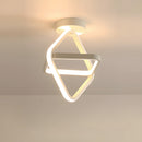 Modern Geometric Iron LED Ceiling Light for Hallway