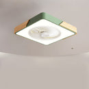 Modern Round Wood Ceiling Fans With LED Lights