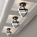 Modern Geometric Iron LED Ceiling Light for Hallway