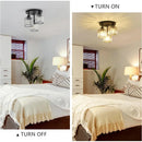 Elegant Crystal Semi Flush Ceiling Light