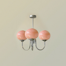 Bubble Pink Glass Marshmallow Chandelier