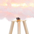 Creative Feather Bedroom White Table Lamps