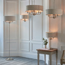 Chickerell 3 Floor Light Chrome & Natural