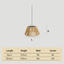 Waterproof Outdoor Solar Woven Rattan Pendant Lights for Porch Garden