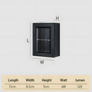 Modern Solar Black Up Down Outdoor Wall Light Sconce IP55