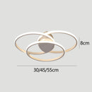 Modern Minimalist White Circle Iron LED Ceiling Lights For Living Room