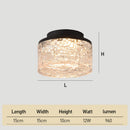 Modern Iron Water Ripple Resin Flush Ceiling Lights for Hallway