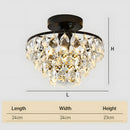 Crystal Semi Flush Mount Ceiling Lights for Hallway