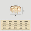 Modern Glam Crystal LED Ceiling Lights for Dining Room Lounge