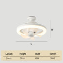 Mini ABS Ceiling Fans with Lights for Dormitory Porch Bedroom