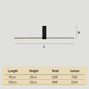 Modern Minimalist Aluminium LED Linear Semi Flush Mount Ceiling Light for Living Room Bedroom Hallway