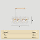 Nordic Luxury Crystal Dining Pendant Light for Kitchen Island