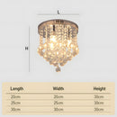 Crystal Chandelier Ceiling Light for Living Room in Silver