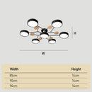 Contemporary Modern Round Black Semi Flush Ceiling Lights