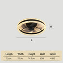 LED Dimmable 6-Speed Adjustable Reversible Ceiling Fan Light for Bedroom