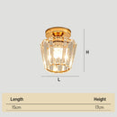 Modern Crystal Flush Mount Light Luxury Prism Ceiling Lamp for Hallway