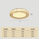 Luxury K9 Crystal Flush Mount Ceiling Light Fixture Compatible with Bedroom Living Room Kitchen