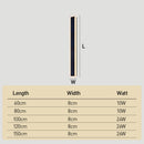 Modern Bright Long Black Led Exterior Wall Lights
