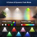 IP54 Waterproof Black Solar Powered Outdoor Wall Lights, Dusk-to-Dawn