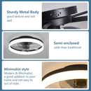 Modern Low Profile Ceiling Fan with Light 6 Speeds Reversible DC Motor Fan Light