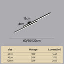 Modern Black Long Strip Semi Flush Mount LED Ceiling Light