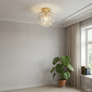 Modern Droplet Crystal Ball Semi Flush Mount Ceiling Lights for Closet Bedroom Hallway