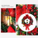 Refined Red Christmas Wreath Ornament With LED Christmas Lightings
