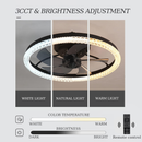 LED Dimmable 6-Speed Adjustable Reversible Ceiling Fan Light for Bedroom