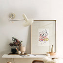 Retro Capsule White Swing Arm Wall Lamp
