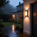 LED Up and Down Black Outdoor Wall Lights, Cool White Light