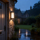 LED Up and Down Black Outdoor Wall Lights, Cool White Light