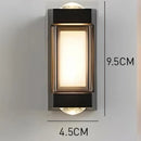 LED Up and Down Black Outdoor Wall Lights, Cool White Light