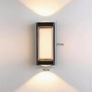 Set of 2 Modern Black LED Up & Down Outdoor Wall Lights