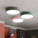 Set of 2 Circular LED Bedroom Low Ceiling Light