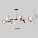 Designer Nordic Long Glass Island Lamp For Living Room