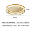 Round Crystal Ceiling Lights in Gold Colour
