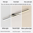 Modern Black Long Strip Semi Flush Mount LED Ceiling Light