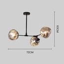 Designer Nordic Long Glass Island Lamp For Living Room