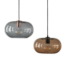Pendant Light with Round Glass Lampshade