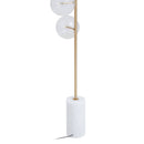 Abira Five Bulb White Marble Floor Lamp