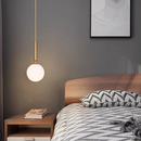 Nordic Simple Glass Bedside Pendant Light