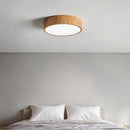 Nordic Wood LED Flush Mount Ceiling Light Minimalist Lamp for Bedroom
